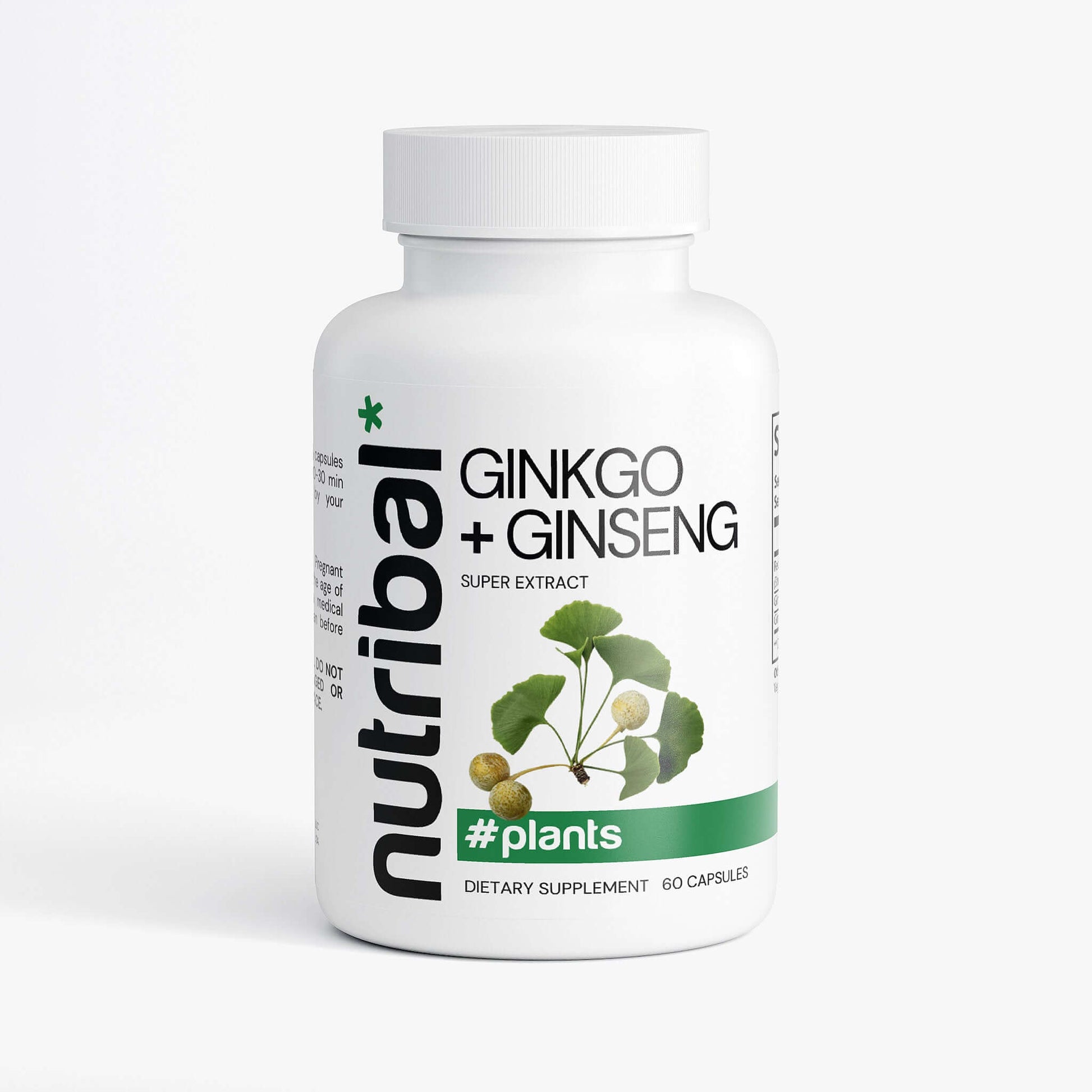 Nutribal® Plants GINKGO & GINSENG – Premium Daily Herbal Wellness Support 🧠