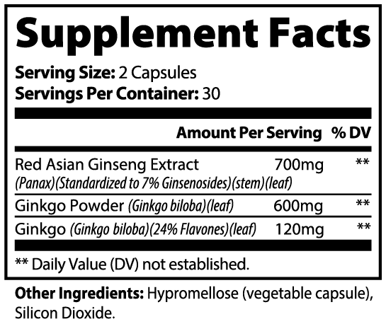 Nutribal® Plants GINKGO & GINSENG – Premium Daily Herbal Wellness Support 🧠