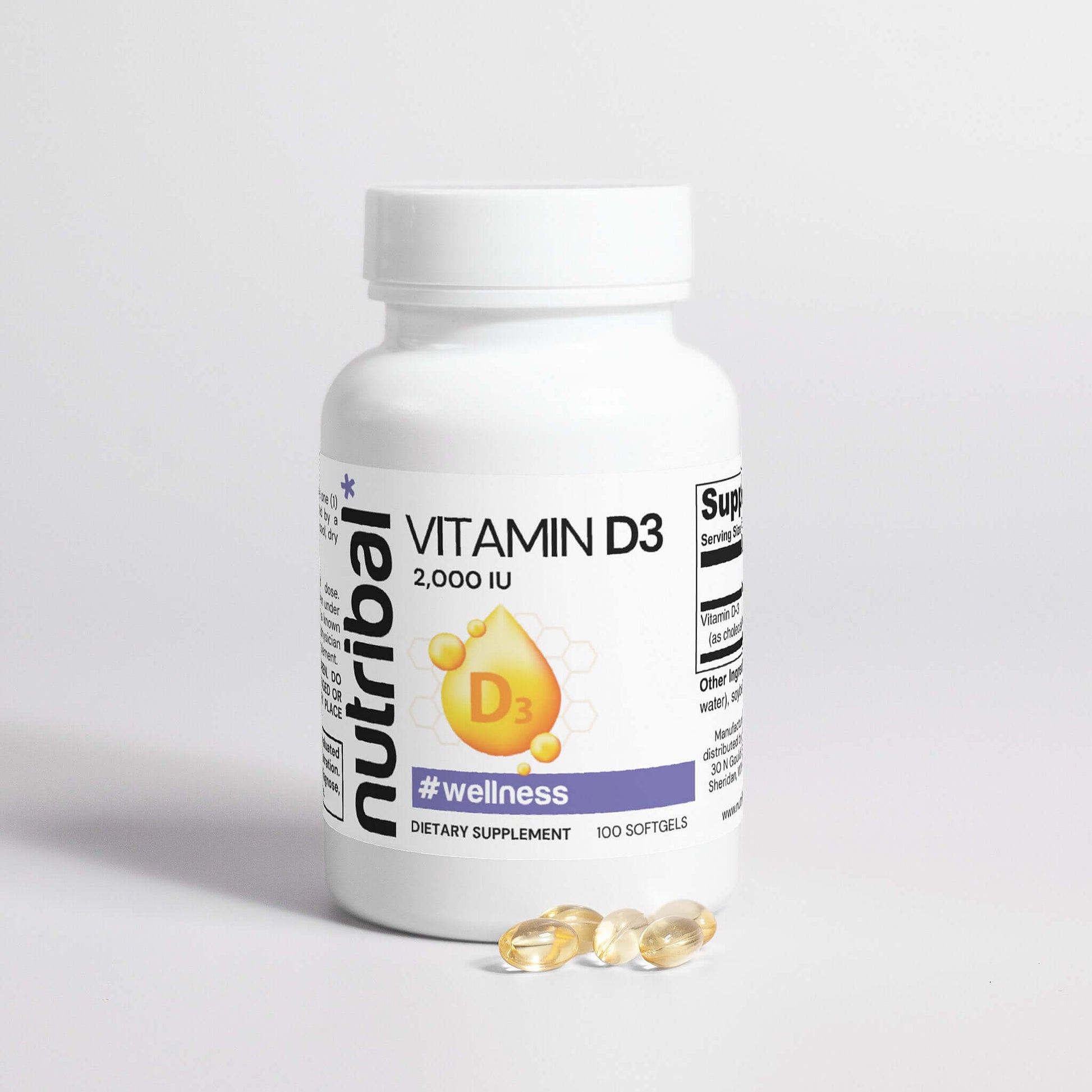 Nutribal® Wellness VITAMIN D3 – Premium Daily Sunshine Wellness & Nutritional Support 🌞