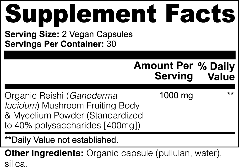 Nutribal REISHI Natural Mushroom Caps