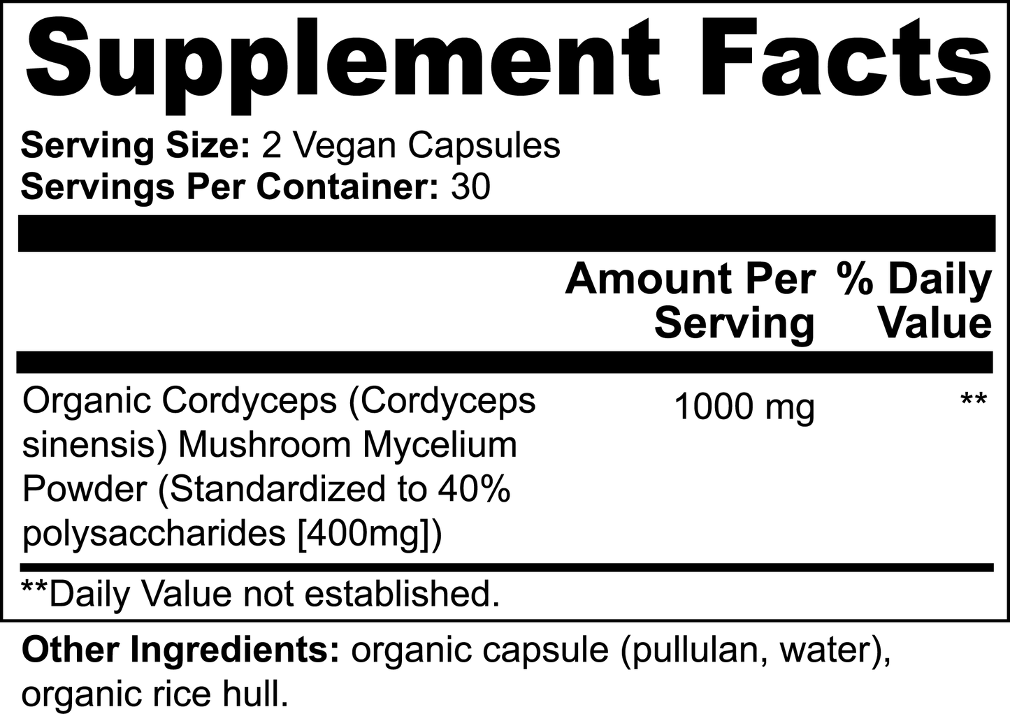 Nutribal® CORDYCEPS Organic Mushroom Caps 🍄