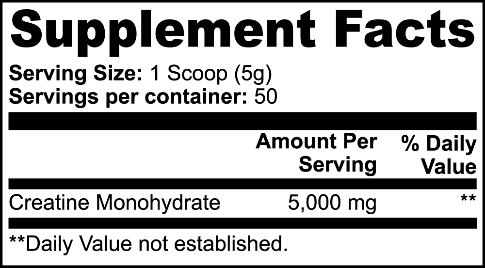 100% Pure Creatine Monohydrate — MUSCLE FUEL Nutribal®