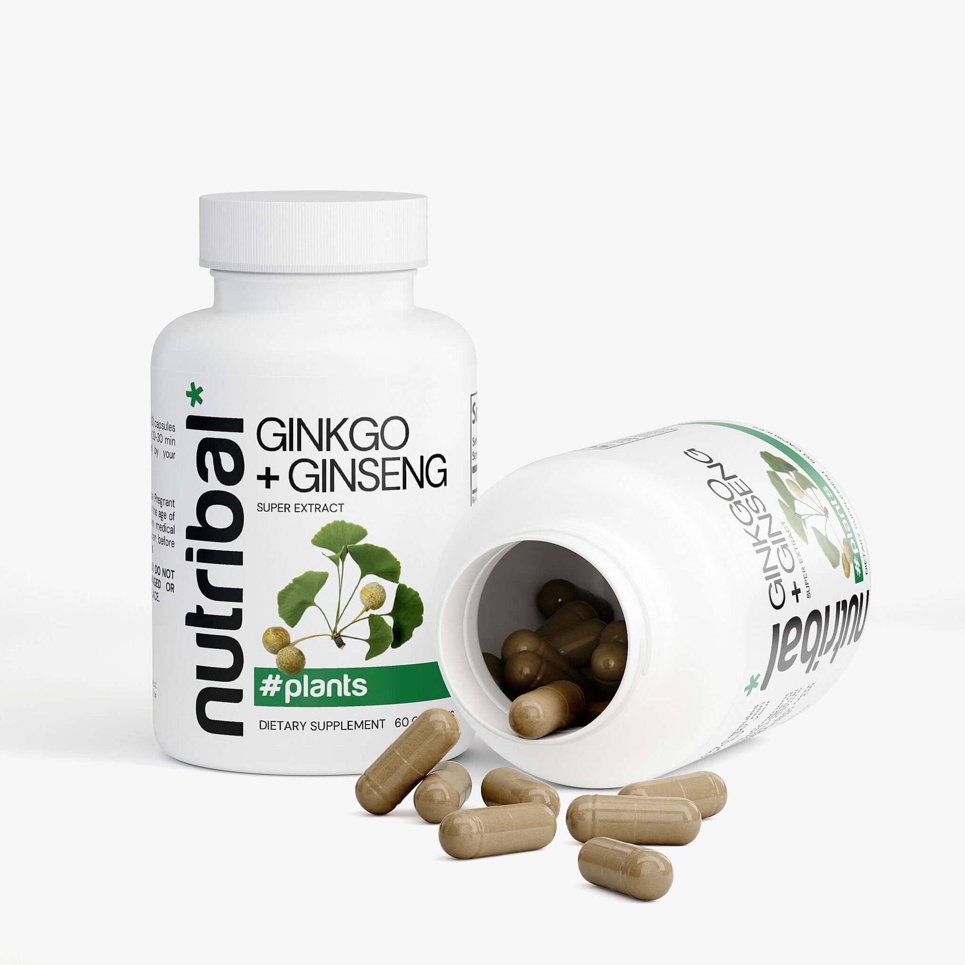 Nutribal® Plants GINKGO & GINSENG – Premium Daily Herbal Wellness Support 🧠