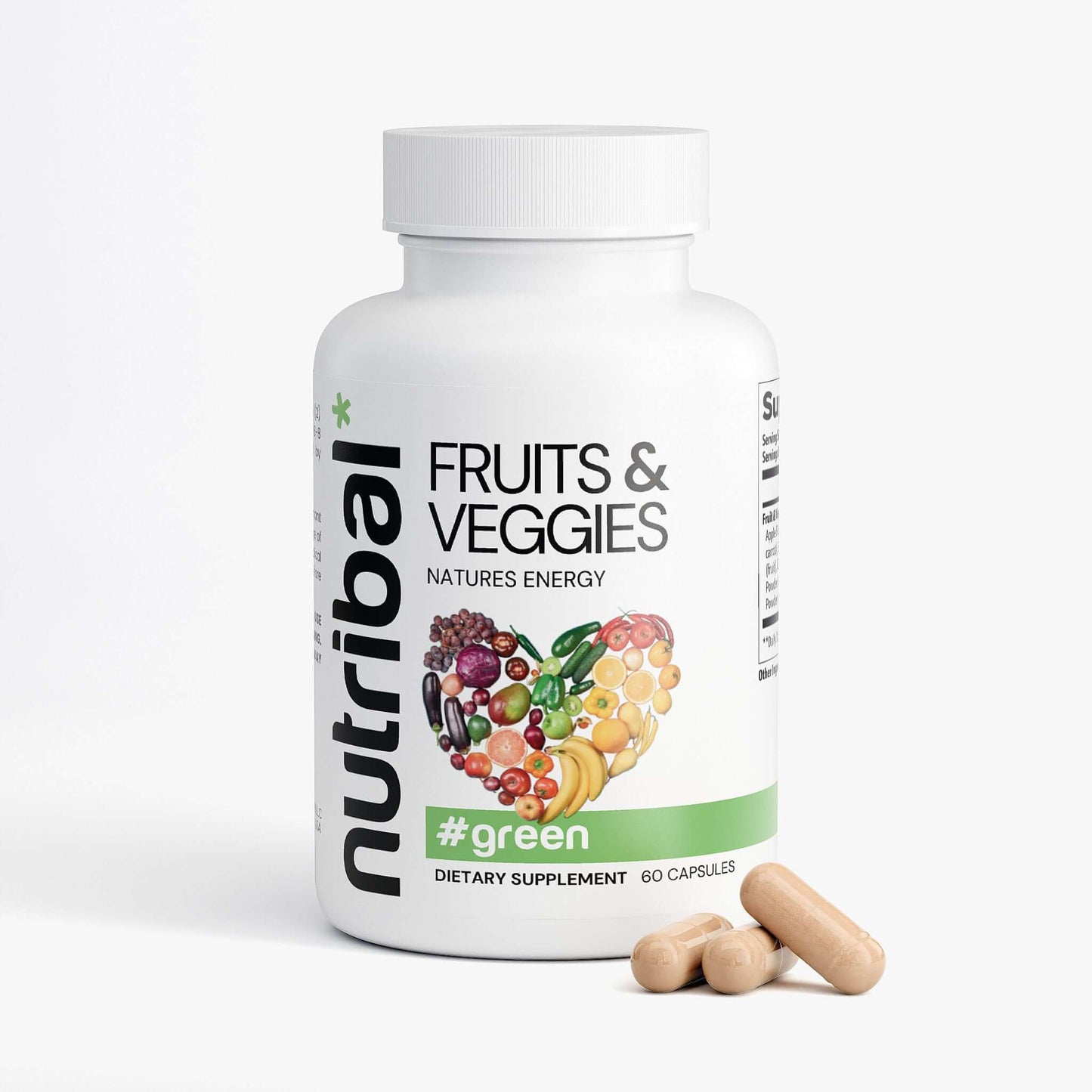 Nutribal® Green FRUITS & VEGGIES – Premium Daily Whole Food Nutrition 🍎