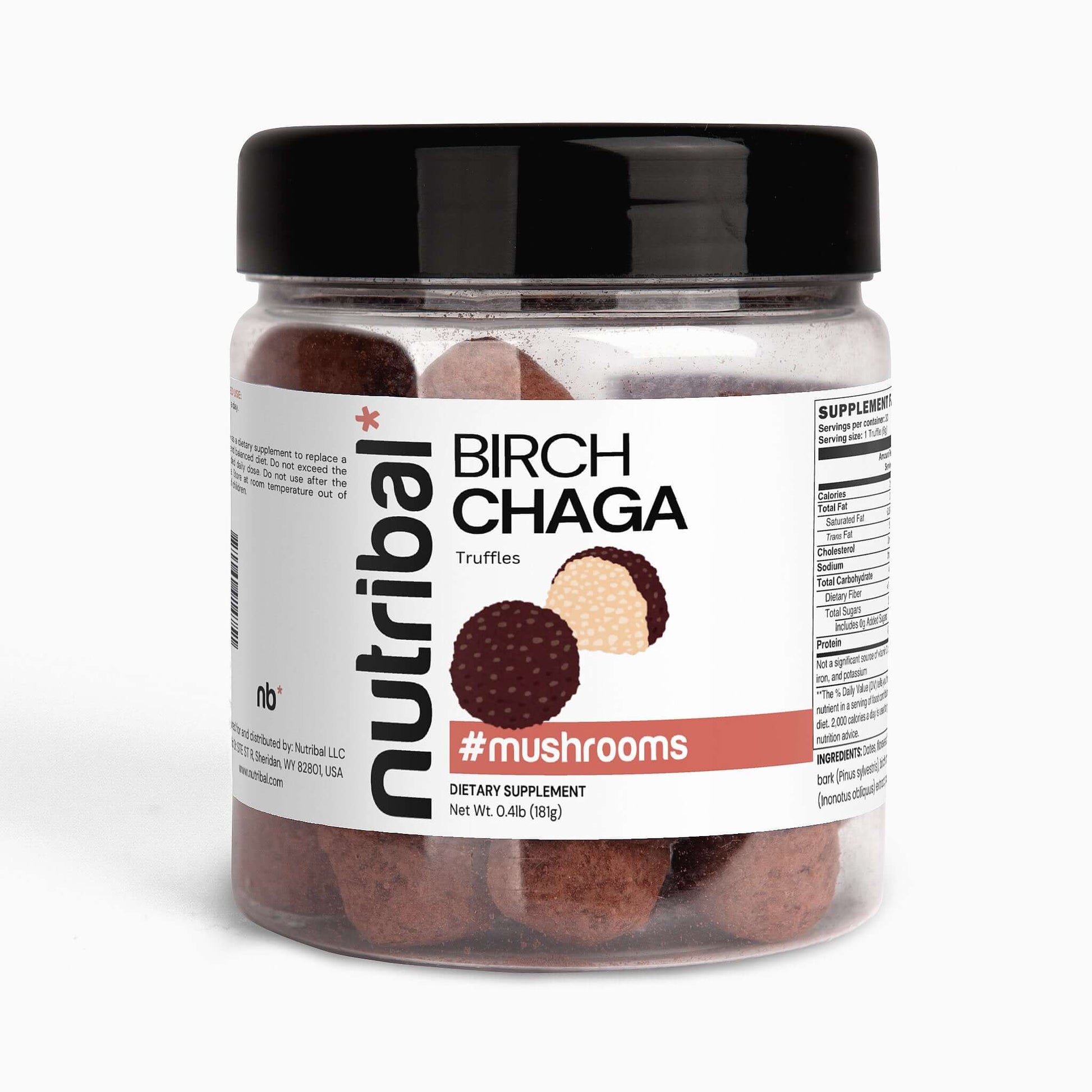 Nutribal® Mushrooms BIRCH CHAGA TRUFFLES – Premium Daily Superfood Support 🍄