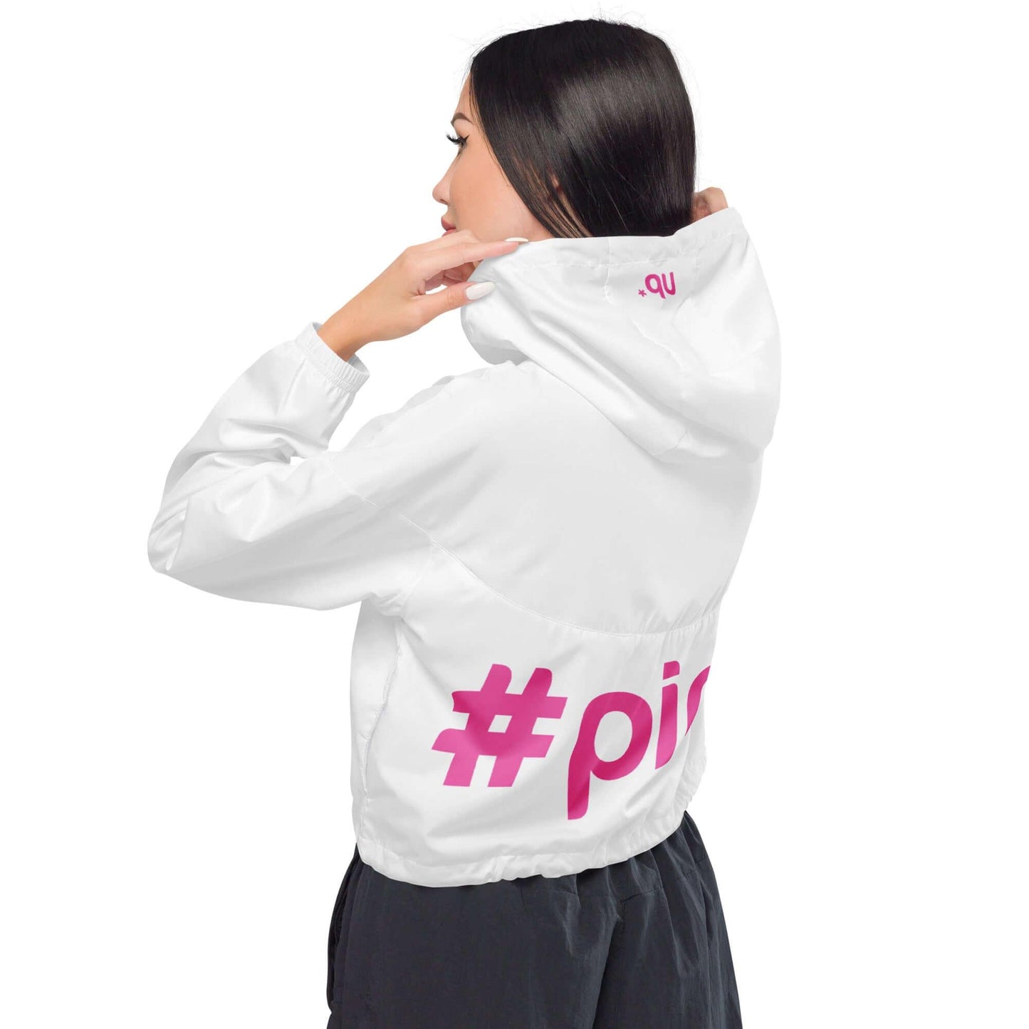 Nutribal® THE PINK CROPR Womens Windbreaker