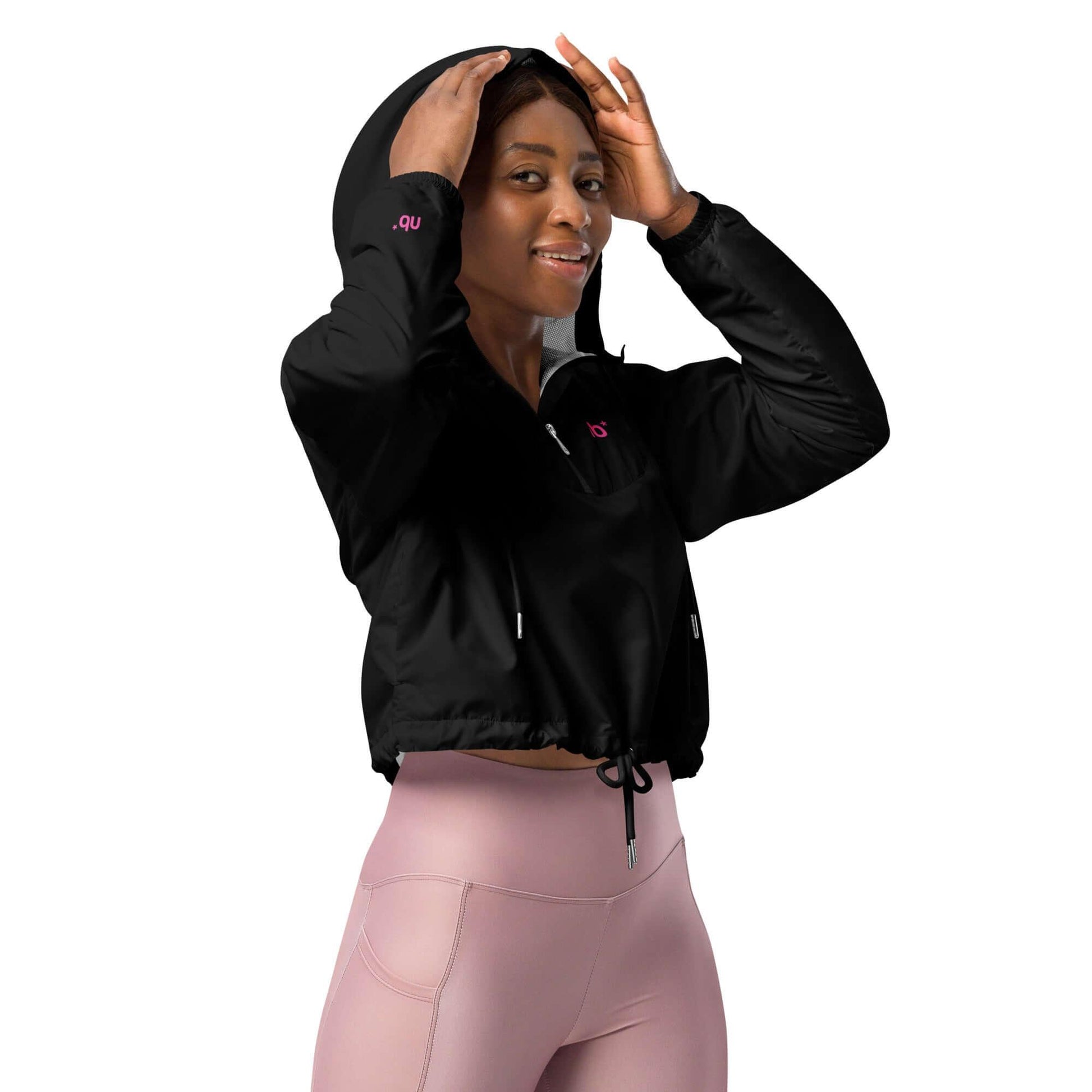 Nutribal® THE PINK CROPR Womens Windbreaker