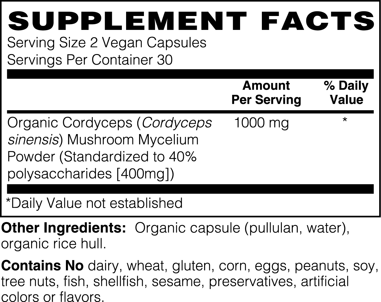 Nutribal CORDYCEPS Organic Mushroom Caps - Nutribal™ - The New Healthy.