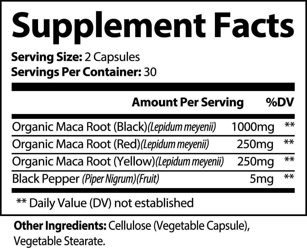 Nutribal® MACA PLUS Enhanced Bioavailability