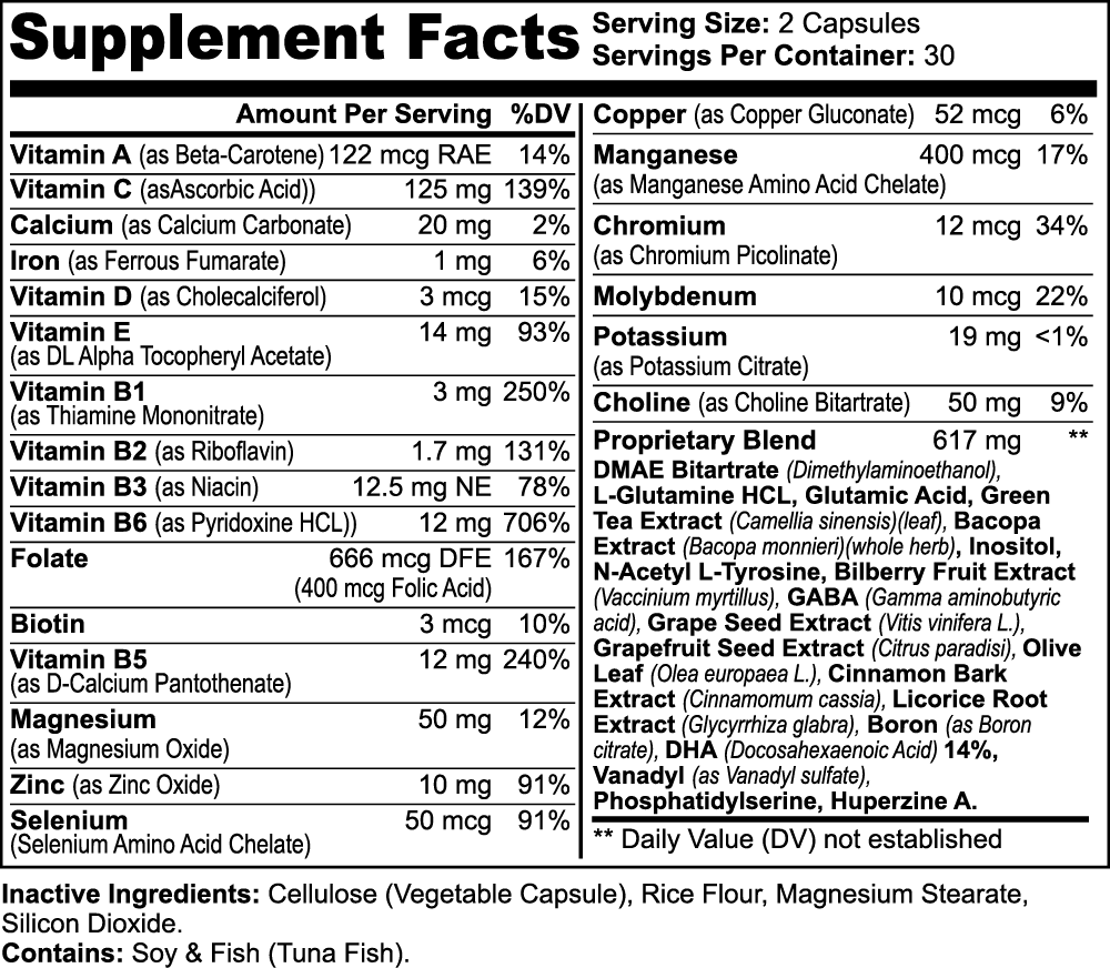 Nutribal® NOOBRAIN Brain & Focus Boost Nootropics